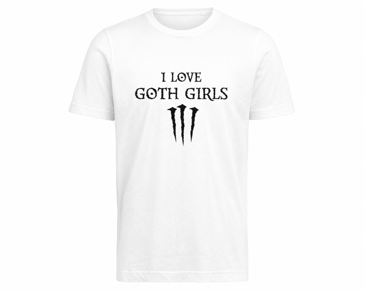 I love goth girls – Vitt T-shirt