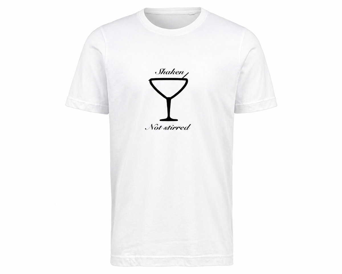 Shaken not stirred – Vitt T-shirt